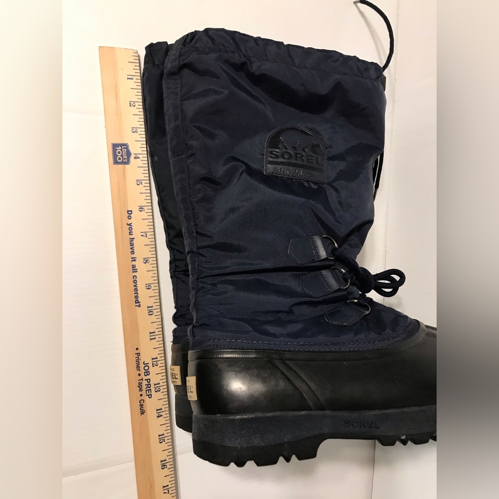 Sorel Snowlion II NL1070-429 Navy winter insulated snow boots women size 7 - Picture 11 of 12